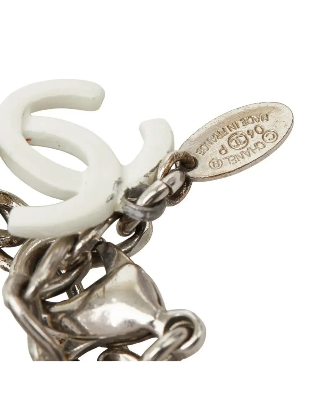 Chanel Cc Logo Pendant Necklace Silver- #299431C66B